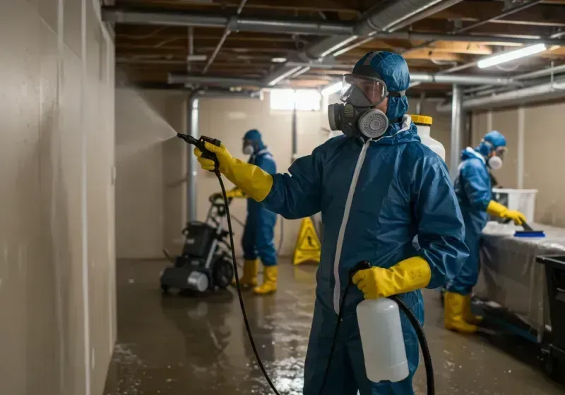 Basement Sanitization and Antimicrobial Treatment process in East Sandwich, MA