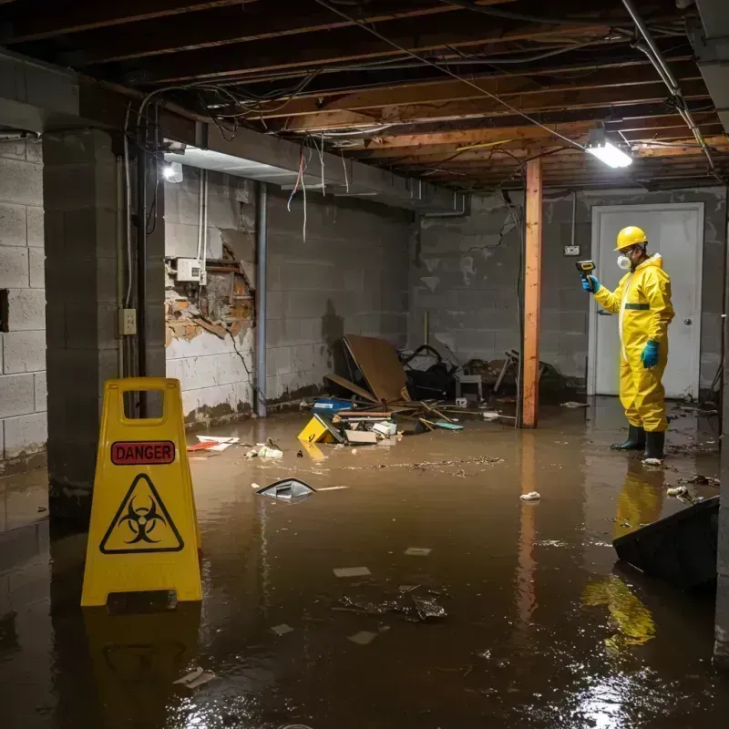 Flooded Basement Electrical Hazard in East Sandwich, MA Property